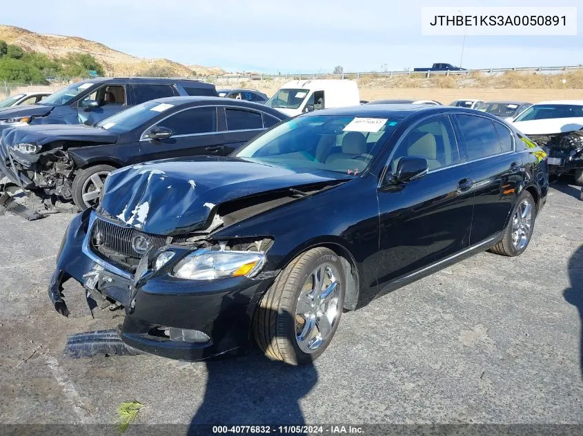 2010 Lexus Gs 350 VIN: JTHBE1KS3A0050891 Lot: 40776832