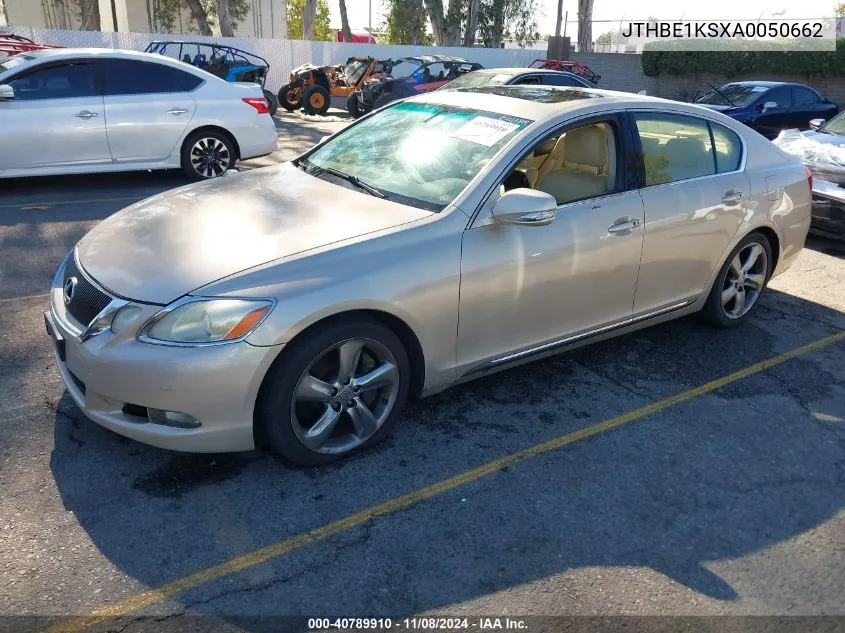 2010 Lexus Gs 350 VIN: JTHBE1KSXA0050662 Lot: 40789910