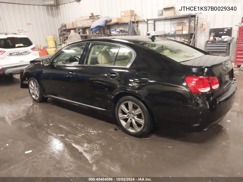 JTHCE1KS7B0029340 2011 Lexus Gs 350