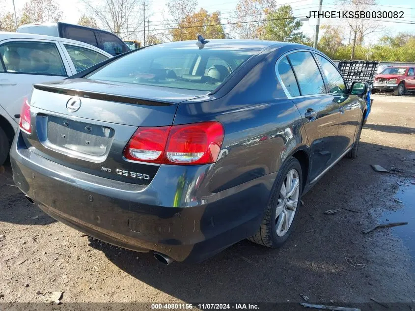 JTHCE1KS5B0030082 2011 Lexus Gs 350