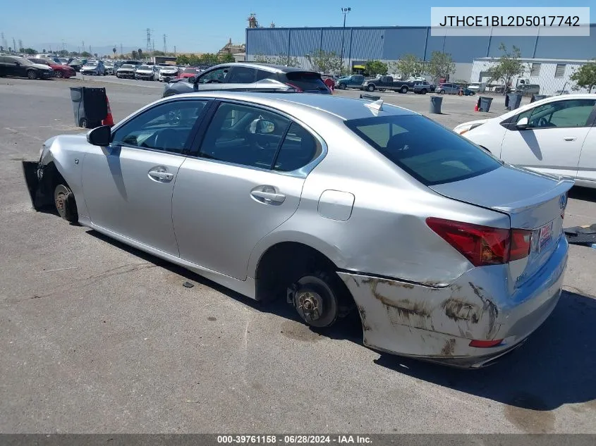 2013 Lexus Gs 350 VIN: JTHCE1BL2D5017742 Lot: 39761158