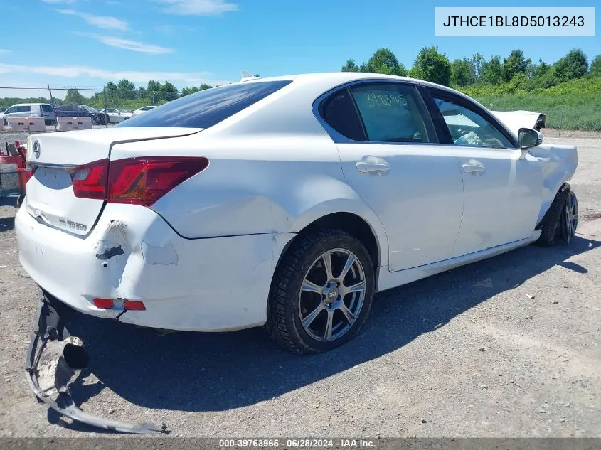 2013 Lexus Gs 350 VIN: JTHCE1BL8D5013243 Lot: 39763965