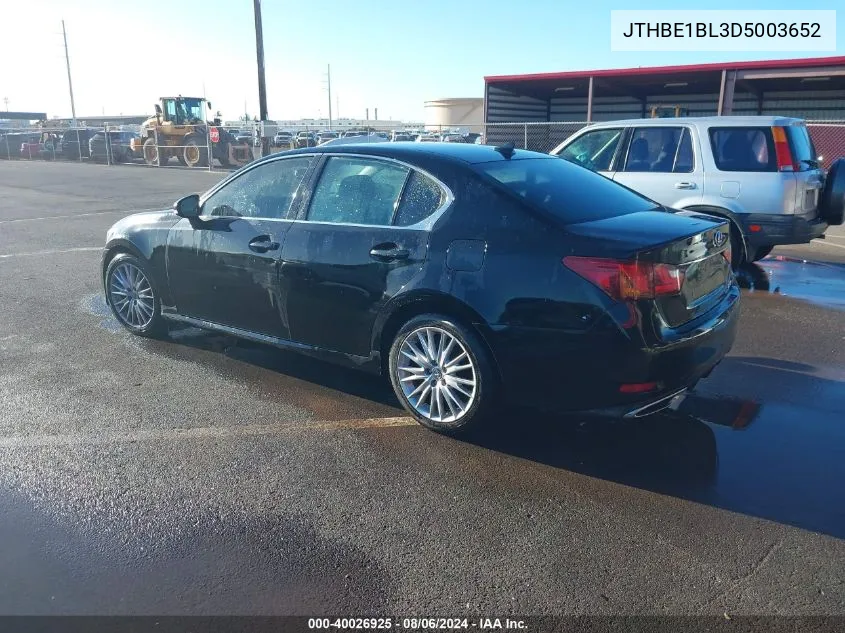 2013 Lexus Gs 350 VIN: JTHBE1BL3D5003652 Lot: 40026925