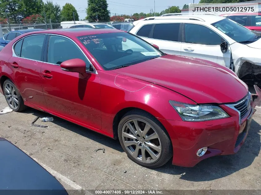 2013 Lexus Gs 350 VIN: JTHCE1BL0D5012975 Lot: 40077405