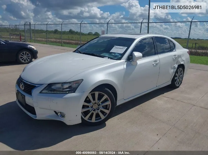 2013 Lexus Gs 350 VIN: JTHBE1BL5D5026981 Lot: 40090083