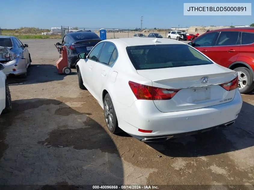 2013 Lexus Gs 350 VIN: JTHCE1BL0D5000891 Lot: 40096868