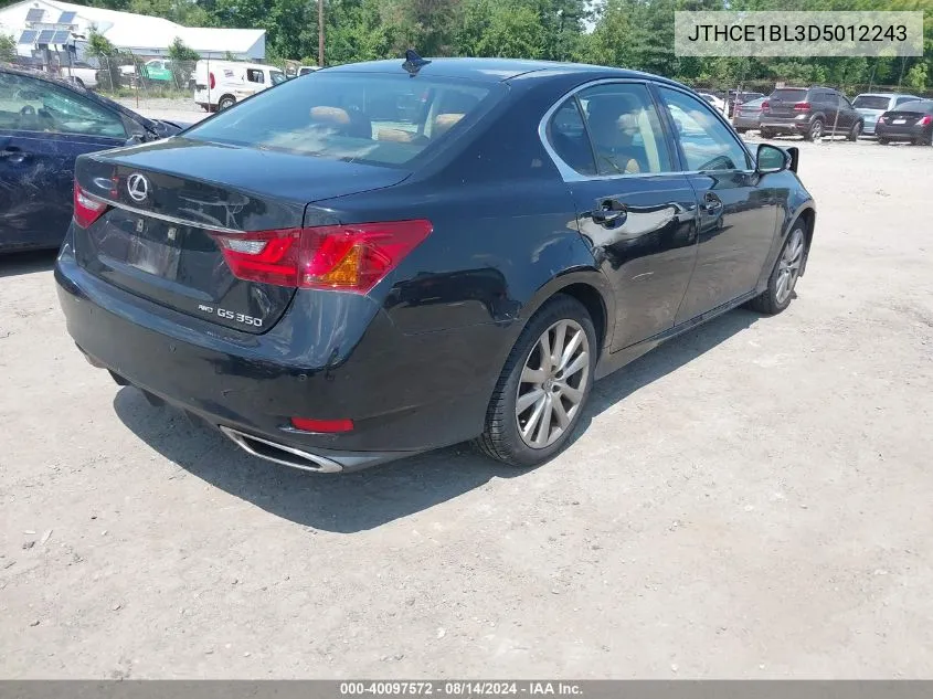 2013 Lexus Gs 350 VIN: JTHCE1BL3D5012243 Lot: 40097572