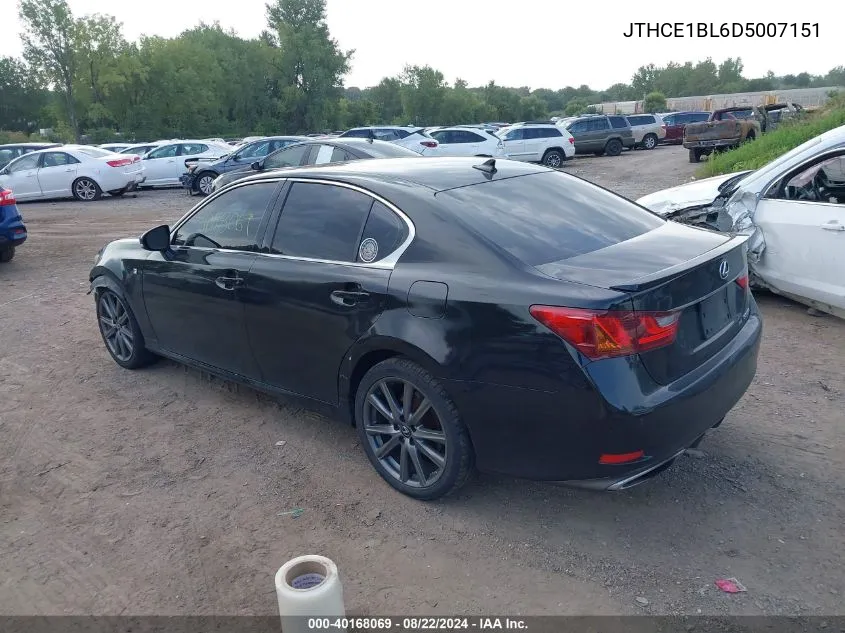 2013 Lexus Gs 350 VIN: JTHCE1BL6D5007151 Lot: 40168069