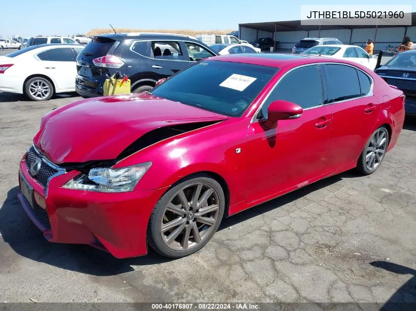 2013 Lexus Gs 350 VIN: JTHBE1BL5D5021960 Lot: 40176907