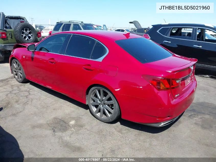 2013 Lexus Gs 350 VIN: JTHBE1BL5D5021960 Lot: 40176907