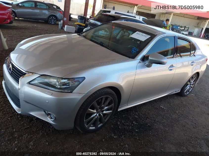 JTHBS1BL7D5005980 2013 Lexus Gs 450H