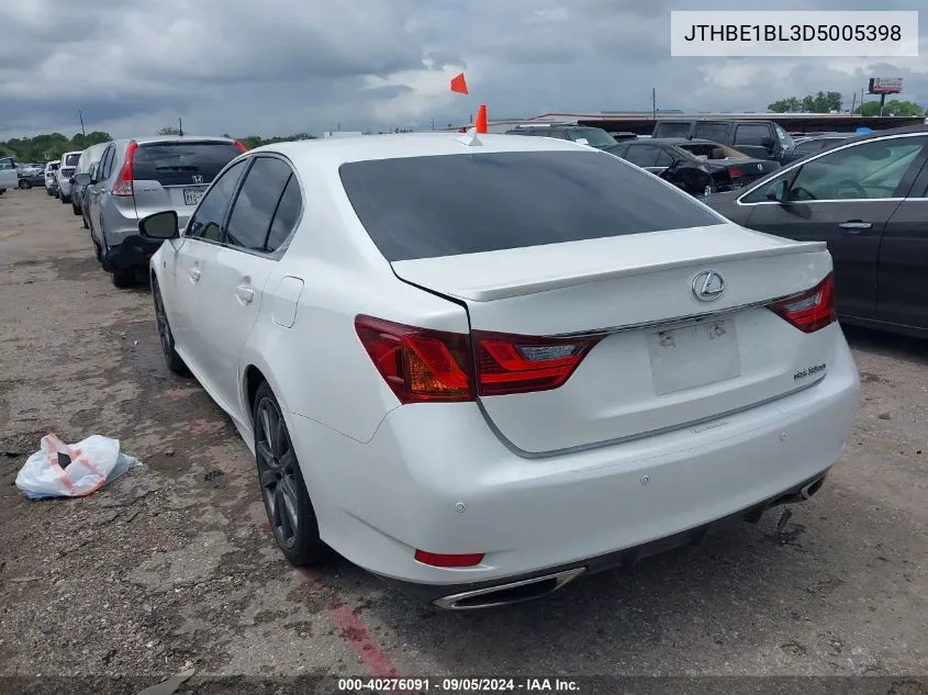 2013 Lexus Gs 350 VIN: JTHBE1BL3D5005398 Lot: 40276091