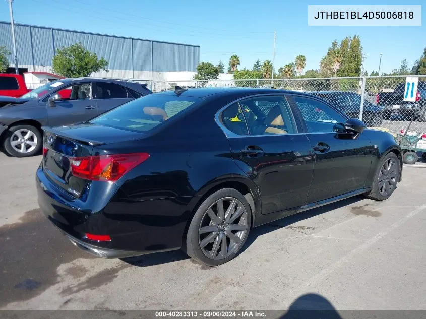 2013 Lexus Gs 350 VIN: JTHBE1BL4D5006818 Lot: 40283313