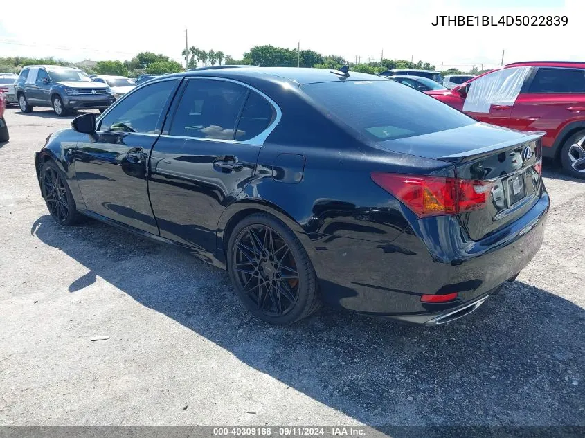 2013 Lexus Gs 350 350 VIN: JTHBE1BL4D5022839 Lot: 40309168