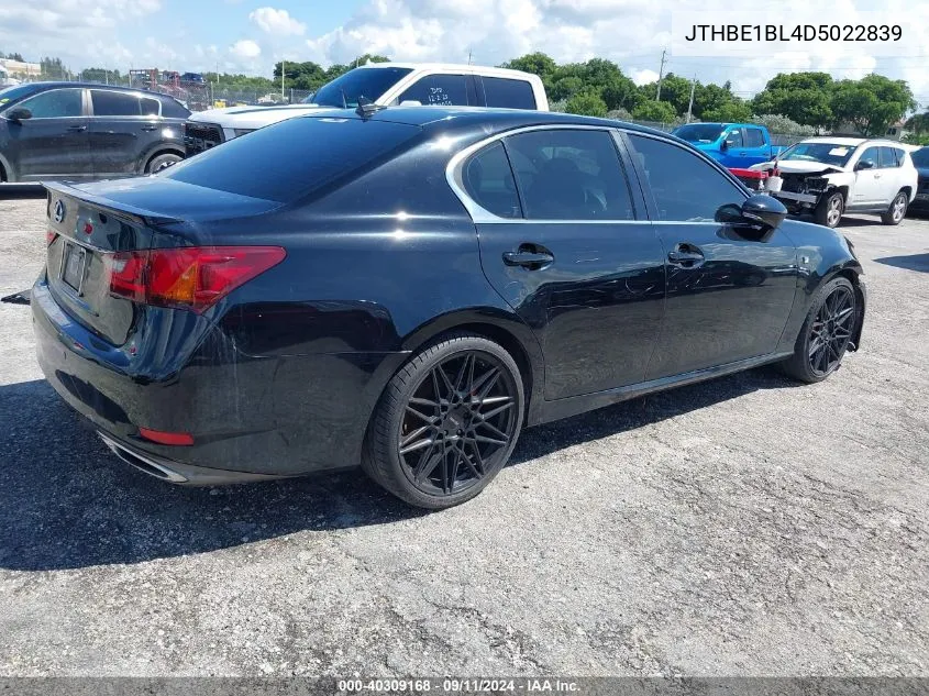 2013 Lexus Gs 350 350 VIN: JTHBE1BL4D5022839 Lot: 40309168