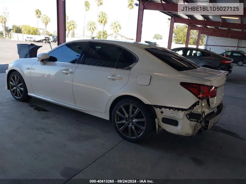 2013 Lexus Gs 350 VIN: JTHBE1BL1D5027125 Lot: 40413265