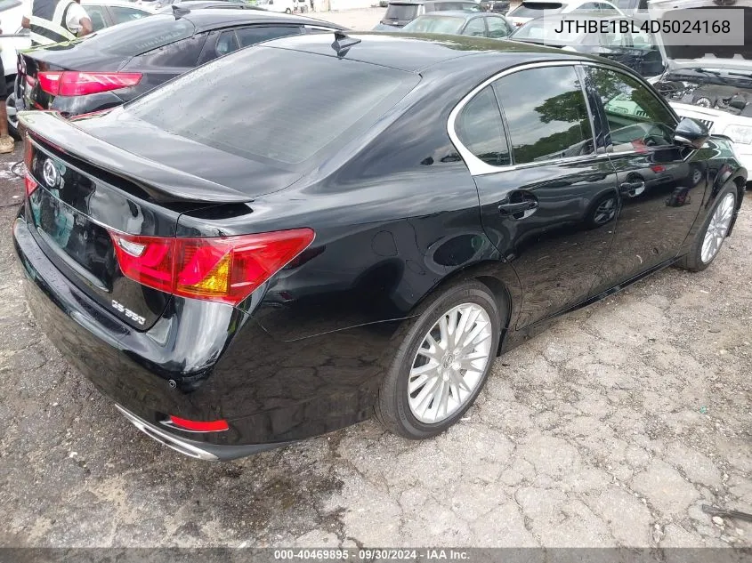 2013 Lexus Gs 350 VIN: JTHBE1BL4D5024168 Lot: 40469895