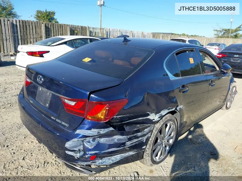 2013 Lexus Gs 350 VIN: JTHCE1BL3D5005888 Lot: 40541523