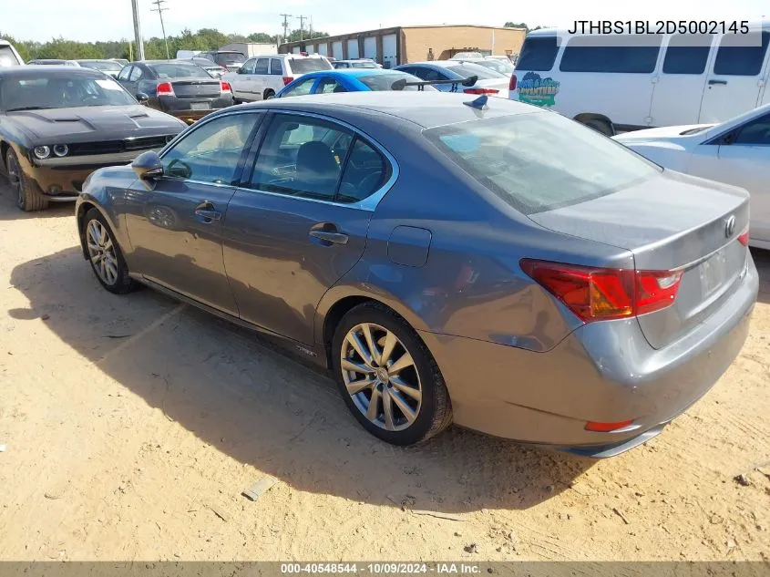 2013 Lexus Gs 450H VIN: JTHBS1BL2D5002145 Lot: 40548544