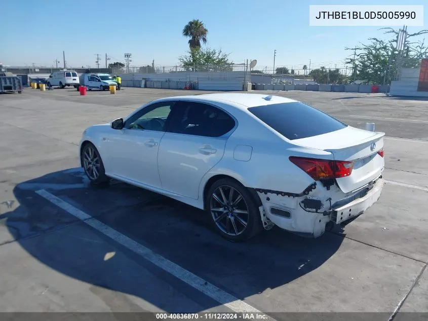 2013 Lexus Gs 350 VIN: JTHBE1BL0D5005990 Lot: 40836870