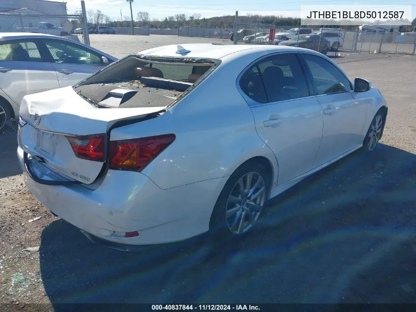 2013 Lexus Gs 350 VIN: JTHBE1BL8D5012587 Lot: 40837844