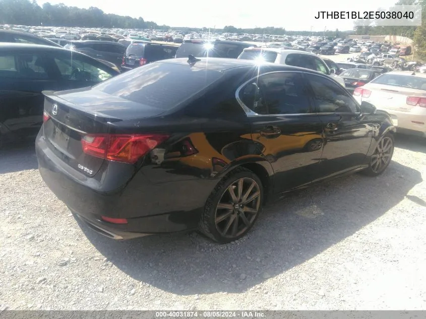 2014 Lexus Gs 350 VIN: JTHBE1BL2E5038040 Lot: 40031874