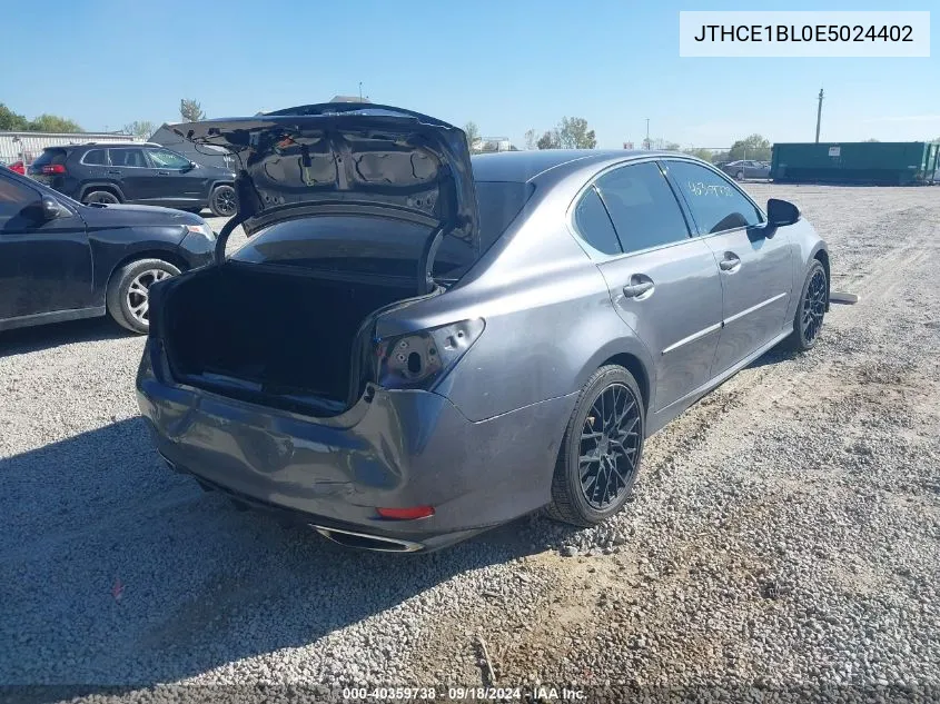 JTHCE1BL0E5024402 2014 Lexus Gs 350 350