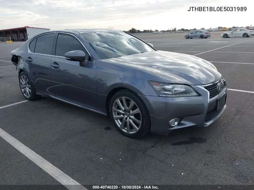 2014 Lexus Gs 350 VIN: JTHBE1BL0E5031989 Lot: 40740220