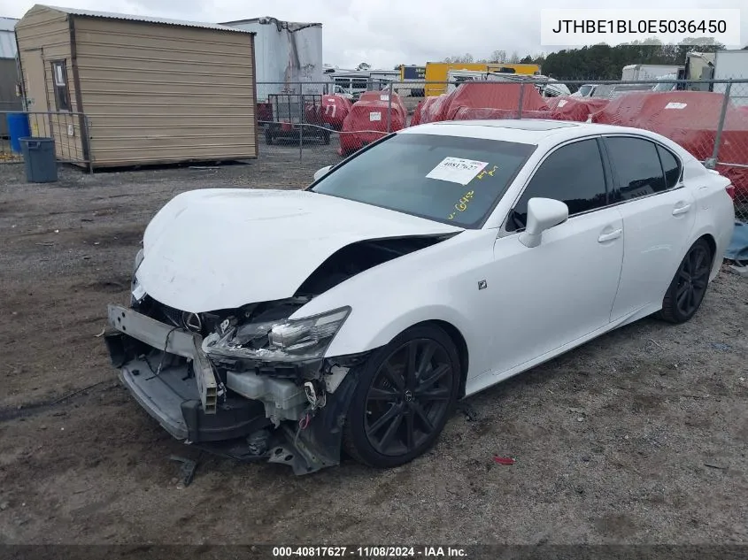 2014 Lexus Gs 350 VIN: JTHBE1BL0E5036450 Lot: 40817627