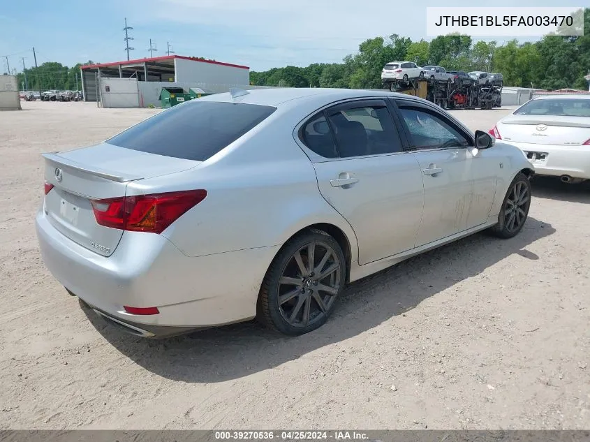 2015 Lexus Gs 350 VIN: JTHBE1BL5FA003470 Lot: 39270536