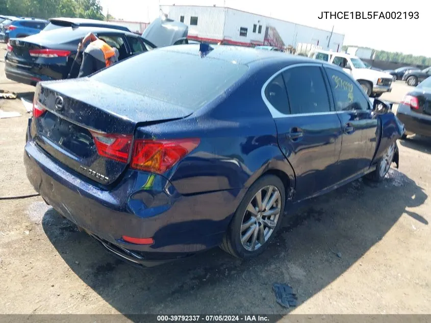 JTHCE1BL5FA002193 2015 Lexus Gs 350