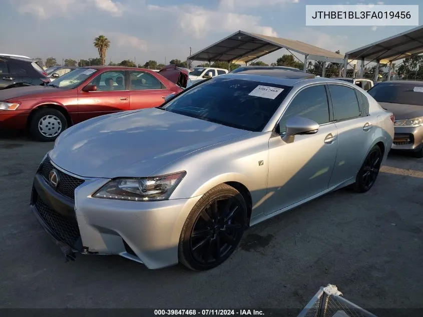 2015 Lexus Gs 350 VIN: JTHBE1BL3FA019456 Lot: 39847468