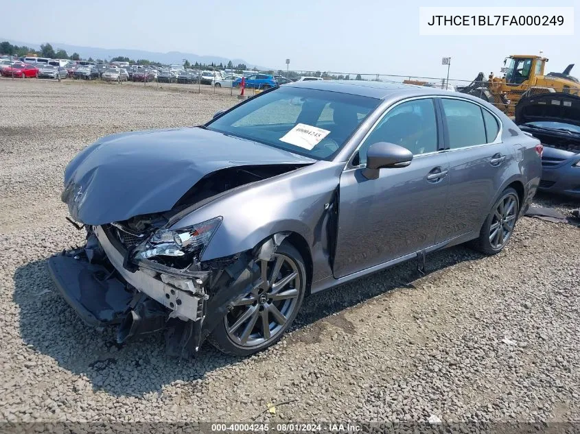 2015 Lexus Gs 350 VIN: JTHCE1BL7FA000249 Lot: 40004245