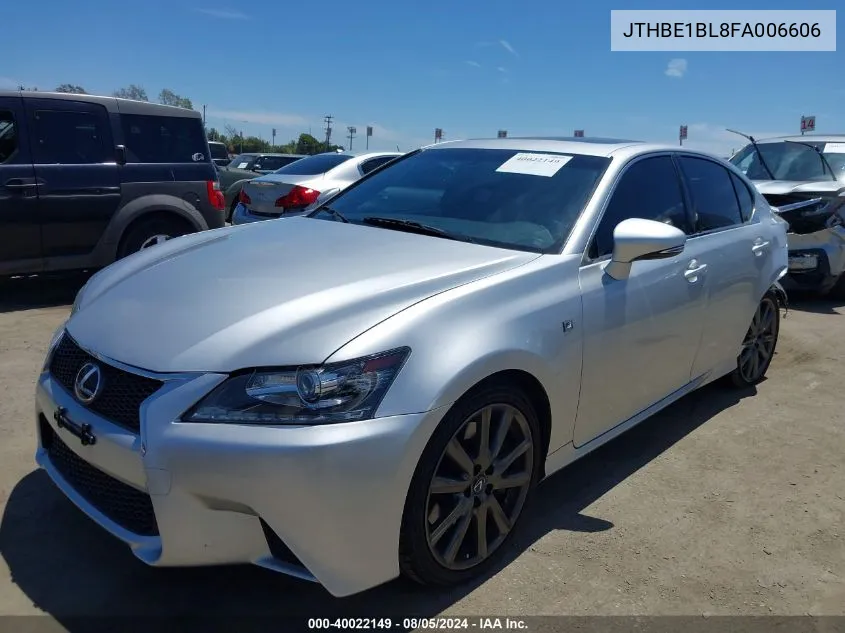 2015 Lexus Gs 350 VIN: JTHBE1BL8FA006606 Lot: 40022149