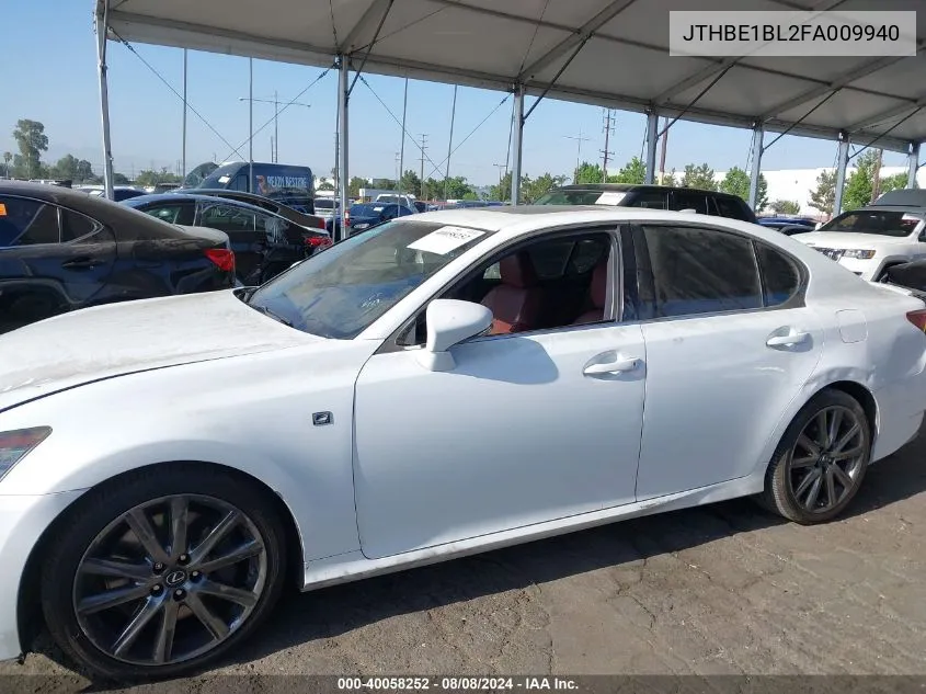 2015 Lexus Gs 350 VIN: JTHBE1BL2FA009940 Lot: 40058252