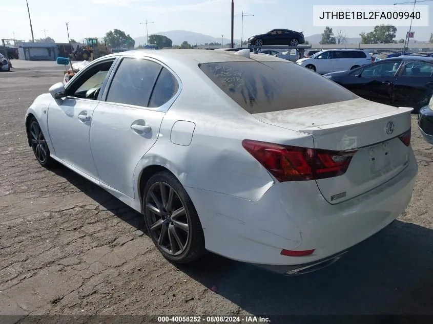 2015 Lexus Gs 350 VIN: JTHBE1BL2FA009940 Lot: 40058252