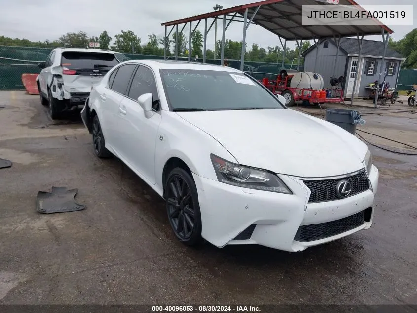 2015 Lexus Gs 350 VIN: JTHCE1BL4FA001519 Lot: 40096053