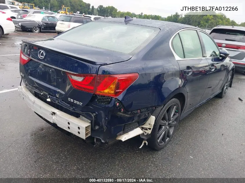 2015 Lexus Gs 350 VIN: JTHBE1BL7FA012266 Lot: 40132593