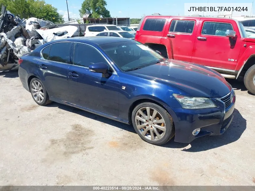 2015 Lexus Gs 350 VIN: JTHBE1BL7FA014244 Lot: 40223514