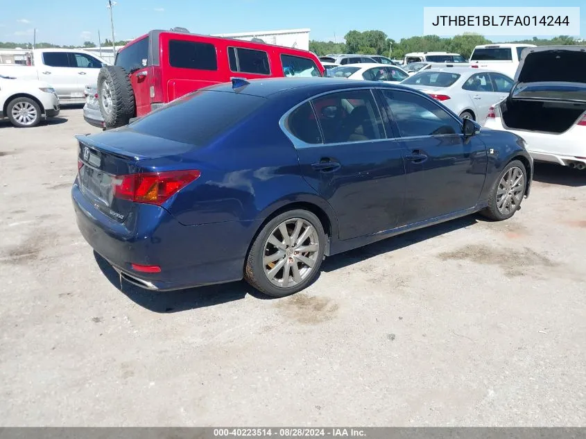 2015 Lexus Gs 350 VIN: JTHBE1BL7FA014244 Lot: 40223514