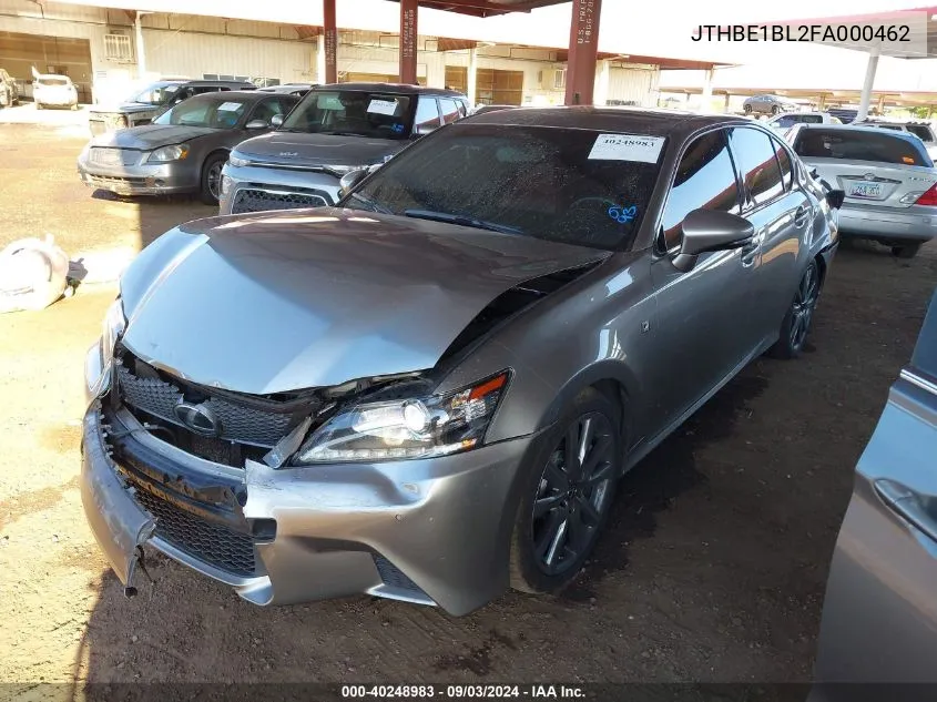 2015 Lexus Gs 350 VIN: JTHBE1BL2FA000462 Lot: 40248983