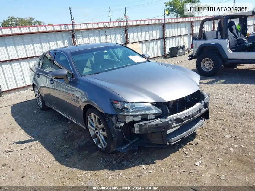 2015 Lexus Gs 350 VIN: JTHBE1BL6FA019368 Lot: 40267085