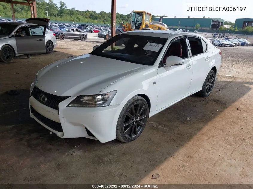 2015 Lexus Gs 350 VIN: JTHCE1BL0FA006197 Lot: 40320292