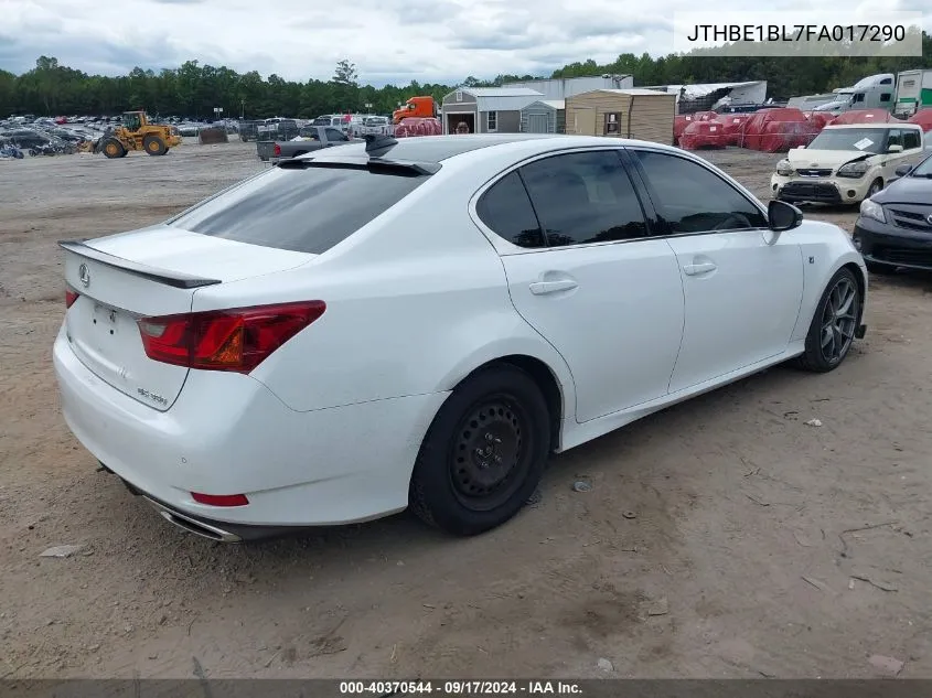 2015 Lexus Gs 350 VIN: JTHBE1BL7FA017290 Lot: 40370544