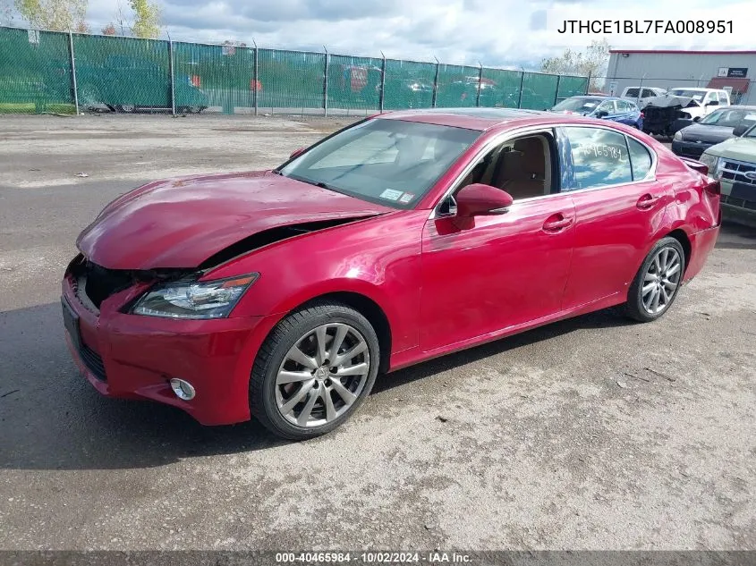 2015 Lexus Gs 350 VIN: JTHCE1BL7FA008951 Lot: 40465984