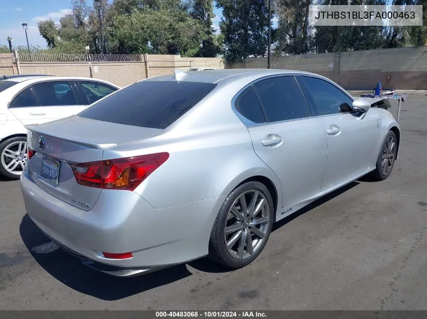 JTHBS1BL3FA000463 2015 Lexus Gs 450H