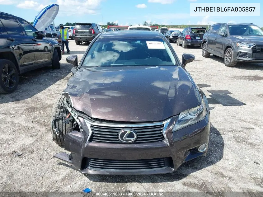 2015 Lexus Gs 350 VIN: JTHBE1BL6FA005857 Lot: 40511083