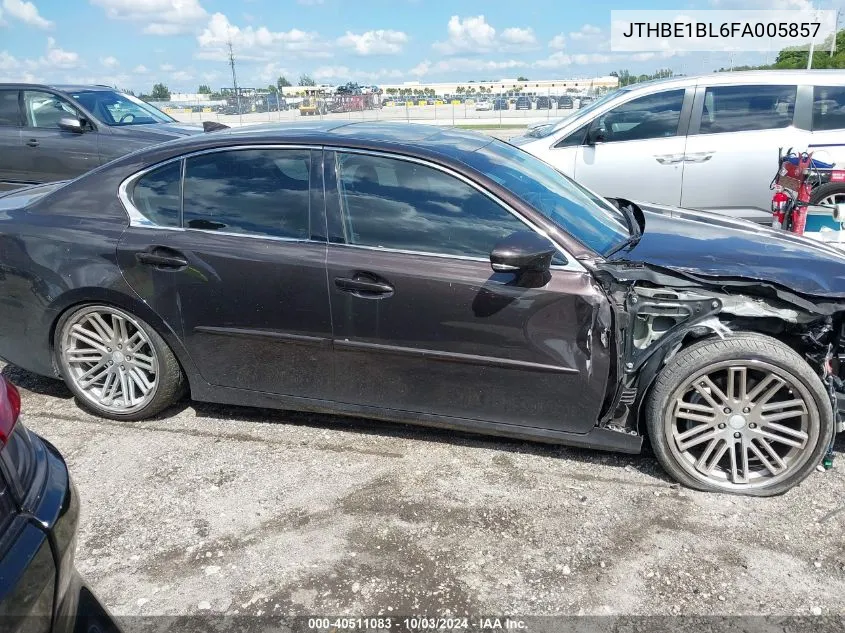 2015 Lexus Gs 350 VIN: JTHBE1BL6FA005857 Lot: 40511083