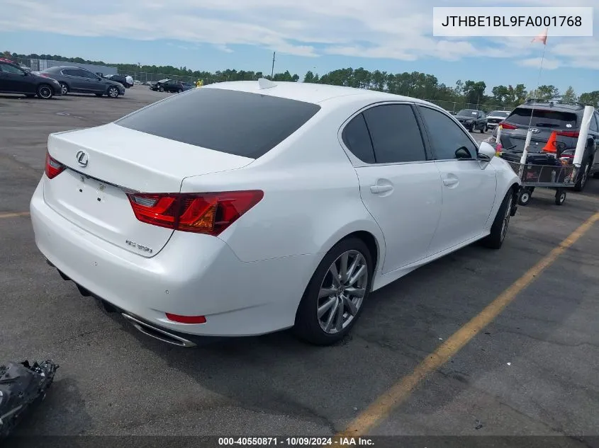 2015 Lexus Gs 350 VIN: JTHBE1BL9FA001768 Lot: 40550871