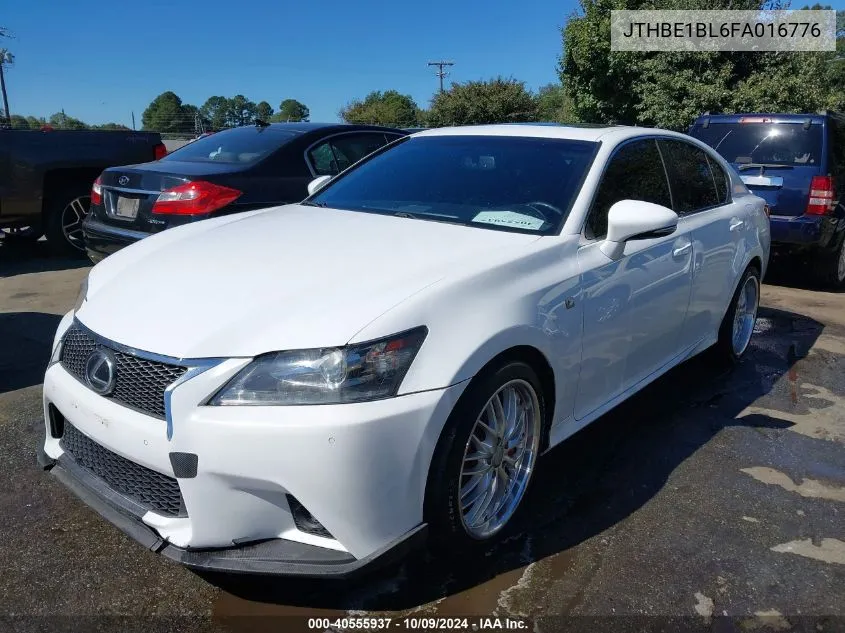 2015 Lexus Gs 350 VIN: JTHBE1BL6FA016776 Lot: 40555937